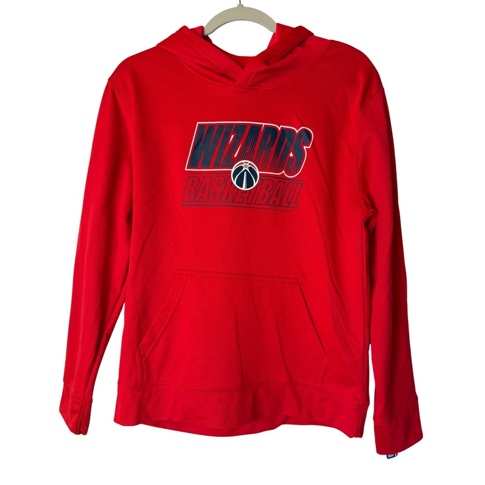 NBA Washington Wizards Basketball Pullover Hoodie Sweatshirt Kids XL Red New